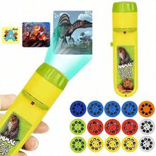 Kids Projection Flashlight, Early Education Storytelling Lighting, Cartoon Dinosaur & Animal Patterns, Interesting Projection Toy, Holiday Gift - Multicolor - View 15