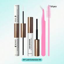卡通单根假睫毛套装，尖刺仙女假睫毛，粘合剂卸除剂，镊子 - 彩色 - 查看 15