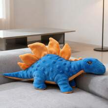 fgofoc Pet Chew Squeaky Plush Toy, Premium Squeaky/Sound Toy, Dual-Layer Soft Fabric Tear-Resistant/Washable, Suitable For Cats & Dogs, Fun Cute Unique Plush Dinosaur Toy, Fit For Small & Medium Dogs - Dog Birthday Gift - Cat & Dog Toy With Squeaker - Blue - View 1