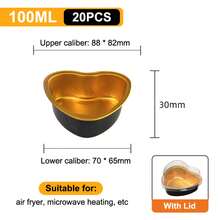 10/20/50 Pcs Foil Cupcake Liners Heat Resistant Aluminum Cake Cups With Lid Round Baking Cups With Lids Kitchen Wedding Birthday Party Supply - Multicolor - View 18