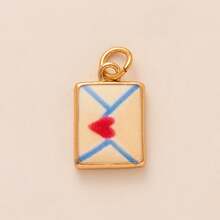 1pc New Bowknot Zirconia Heart Shaped Pendant, 18K Gold Plated, Waterproof And Fade-Resistant, DIY Jewelry Accessory, Necklace, Bracelet, Earring, Keychain, Bag, Women Jewelry, Wallet, Small Pendant, Gift - Multicolor - View 14