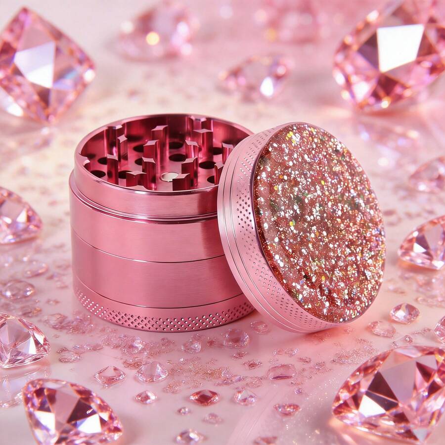 OFFPUFF 2.5in Glitters Aluminum Herb Grinder - B - 查看 1