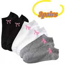 6双装男女通用运动短袜，速干、吸湿排汗、防滑，黑白灰三色可选 - 彩色 - 查看 4