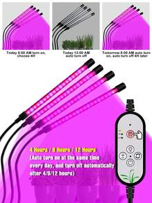 CanLing 5V USB Powered Full Spectrum LED Plant Growth Light With Clip, Dimmable, Waterproof, Suitable For Greenhouse, Tent, Hydroponics, Bonsai, Moss, Succulents, Vegetables, Flowers, Seedlings, Etc. Adjustable Gooseneck, Available In 1/2/3/4 Heads - Full Spectrum-lED Plant Grow Light With Clip - View 9