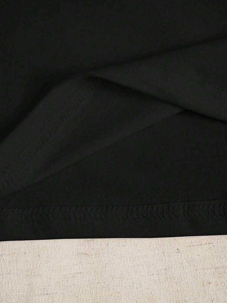 Camiseta casual con estampado de gato de moda primavera 2026, camiseta de mujer de manga corta con cuello redondo y estampado elegante - Negro - Añade 4