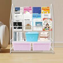 SENDERPICK Large BookcaseLarge Capacity Books Toys Organizer Modern Bookshelf - 白色 - 查看 4