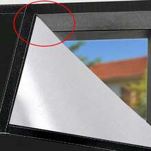 1pc Magic Tape Blackout Curtain, 2026 New Thermal Insulation Sunscreen Fabric, No Drilling Required Self-Adhesive Window Shade, Suitable For Bedroom, Living Room, Kitchen And Multi-Function Blackout Cloth - Black - View 7