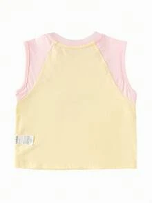 Balabala Baby Sleeveless Tank Top, Infant Summer Wear, Lightweight & Design 2026 - Light Yellow - View 2