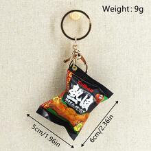 1pc Realistic Snack Keychain, Chocolate Bar Bag Charm, Plush Toy Claw Machine Accessory - Multicolor - View 6