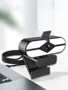 2K高清美颜直播摄像头，USB即插即用，内置麦克风，适用于电脑、笔记本电脑、在线课程和会议。 - 黑色 - 查看 14
