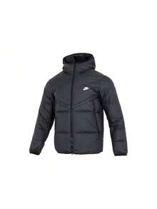 Chaqueta con capucha con bolsillo con cremallera impresa WINDRUNNER de Nike, para hombres, color negro - Negro - Ver 12
