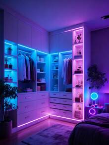 16.4ft Bedroom Decorative Light Strip, RGB LED Light Strip, 44-Key Remote Control, Neon Light, Flexible DIY Design Suitable For Bedroom, Living Room, Gaming, Party Decoration, LED Neon Light Strip, LED Light, LED Light Strip, Bedroom LED Light, 16.4ft LED Light, 44-Key Remote RGB LED Neon Light Strip, RGB Color Changing Smart Light, Bedroom LED Light, Color Changing LED Light Strip With 44-Key Remote, Home LED Light Strip, Party Decorative Light - Multi-color light - View 10