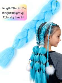 1 Pack 100g/Pack 24 Inch Heat Resistant Jumbo Synthetic Braiding Hair Extensions, Suitable For Twist Braids And Crochet Braids - Multicolor - View 26