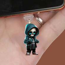 Nút bịt lỗ cắm tai nghe hình bộ xương chống sốc, thiết kế 2D kinh dị, tinh tế và nhỏ gọn, bảo vệ hiệu quả các cổng điện thoại khỏi bụi bẩn. Tương thích với điện thoại iOS và Android. Nút bịt lỗ cắm tai nghe, nắp che lỗ cắm tai nghe chống bụi, nút bịt lỗ cắm điện thoại. Món quà lý tưởng cho mẹ, gia đình, bạn bè, con cái, quà sinh nhật, quà lễ Phục sinh, quà mùa xuân. - Nhiều màu - Xem 8