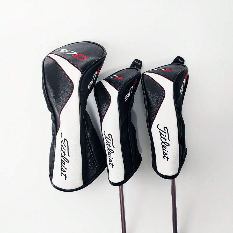 New 9170 Logo Driver Wood Shaft Head Cover, Golf Club Wood Head Cover, Hybrid Club Head Cover, PU Leather Golf Head Cover - White - View 1