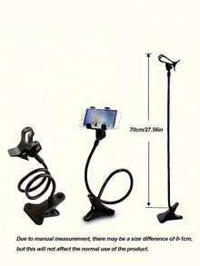 360°可调节鹅颈床头手机支架，灵活夹式安装，适用于桌面、床边，兼容所有手机 - 多色 - 查看 7