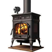 5-Blade Chimney Fan, Wood Stove Fan That Operates Without Electricity, Fan For Wood Stoves/Fireplaces (60-Degree Rotation) - 214x200x115mm - View 5