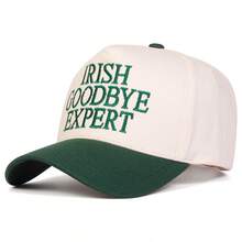1顶女士“IRISH GOODBYE EXPERT”卡车帽，个性化刺绣字母棒球帽，街头时尚五片帽，春秋季旅行、海滩户外防晒休闲帽 - 多色 - 查看 6