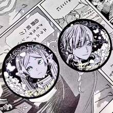 58毫米珐琅徽章，图案为动漫粉丝系列中的希尔梅莉亚·弗莱伦 - 彩色 - 查看 4