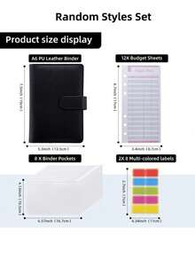 A6 Zipper Budget Notebook, Cash Envelopes For Budgeting, Cash Storage Box, Random Style For Women Card Wallet Small Wallet - Multicolor - View 7