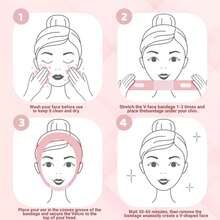 1Pc Women's Night Bandage Mask For Everyday Wear,V-Shaped Sleep Mask Is Perfect For Use Both While Sleeping And Relaxing At Home - Baby Pink - View 10