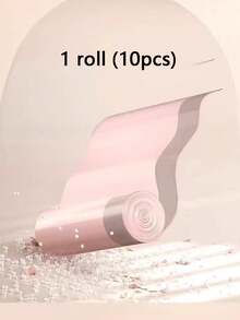 50pcs/Pack Pink Small Bathroom Trash Bags, Durable Thin Material, Suitable For Office & Home Garbage Cans, 50pcs Per Roll - Multicolor - View 7