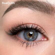 FRESH LADY Freshlady 1副装 14.20mm 年抛型灰色隐形眼镜，轻盈舒适，暖色调，低调百搭，适合工作、社交、化妆、节日妆容等场合。 - 灰色 - 查看 8