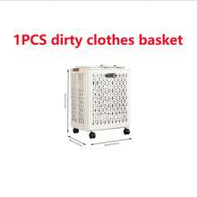 Cesta de lavandería plegable extra grande con ruedas - Cesta de almacenamiento de ropa sucia espaciosa, diseño independiente, fácil de mover - Eid Al-Fitr, Ramadán - Multicolor - Ver 14