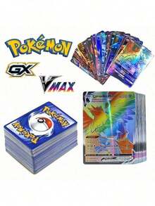Cartas coleccionables temáticas de Pokémon, con diversos estilos y diseños holográficos, adecuadas para fans - Multicolor - Ver 1