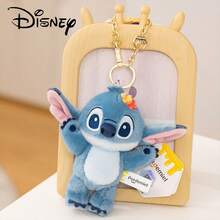 Disney 官方授权可爱史迪奇毛绒玩偶背包挂件，史迪奇外星人毛绒玩偶坐姿带小花钥匙扣，女孩节日礼物 - 彩色 - 查看 10