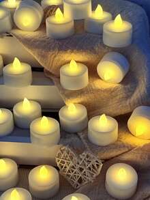Bộ 6/12/24 nến không lửa điều khiển từ xa, có hẹn giờ/điều khiển từ xa, chạy bằng pin, nến cầu nguyện LED, nến trà, đèn nến LED không lửa dùng cho Halloween, Ngày lễ tình nhân, Giáng sinh, đám cưới, tiệc tùng, trang trí nhà cửa và các ngày lễ khác. - Phiên bản sáp trà nhỏ - Xem 5