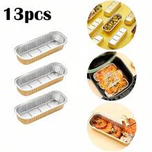 20片装优质不粘铝箔烤盘 - 耐热、可重复使用，适用于空气炸锅、烤箱和烧烤架 - 易于清洁、长方形设计、空气炸锅配件、母亲节礼物、送给妈妈的物品、烘焙用品 - 彩色 - 查看 6