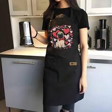 1-Piece Christmas Holiday Gift Exquisite Pattern Printed Kitchen Apron| Adjustable Strap Polyester Apron Suitable For Home Cooking, Restaurants, Food Trucks, And Food Service Uniforms - AZX0001 - 查看 9