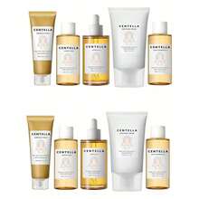 马达加斯加积雪草护肤套装，包含泡沫洁面乳、卸妆油、爽肤水、精华液和舒缓霜，基础护肤礼盒，女士礼品套装 - 香檳色 - 查看 14