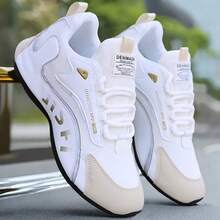 ¡Recomendado[Entrenamiento de Correr Ligero] 1 Par de Zapatos de Entrenamiento Transpirables para Hombre!| Aumento de Altura, con Cordones, Cómodo, Ligero, para Deportes, Aire Libre, Desplazamientos, Casual, Talla Grande, Running ¡Top de Temporada - Blanco - Ver 5