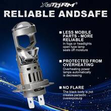 TOAUTO 2 piezas Bombillas LED H7 Mini 20000LM 80W para faros de coche CANBUS, sin error, haz alto y bajo, 6500K blanco, 12V - A - Ver 7