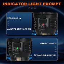 Linterna súper brillante de 9 LED, linterna recargable portátil de pulgar con imán en la cola, diseño compacto de "monstruo" - flash - Ver 10