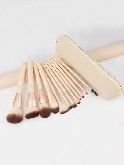 12 Makeup Brushes Set Professional Soft Synthetic Foundation Powder Concealer Mixed Makeup Brushes, Eye Shadow Blush Face Brush Beauty Tools.