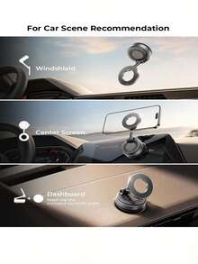 Upgraded Car Phone Holder, Super Strong Magnetic Car Phone Holder, 360° Adjustable Vacuum Suction Cup Car Phone Holder [Max Suction], Unisex Car & Truck Accessories, Car Phone Holder, Express Your Love, Holiday Gift - A - View 3