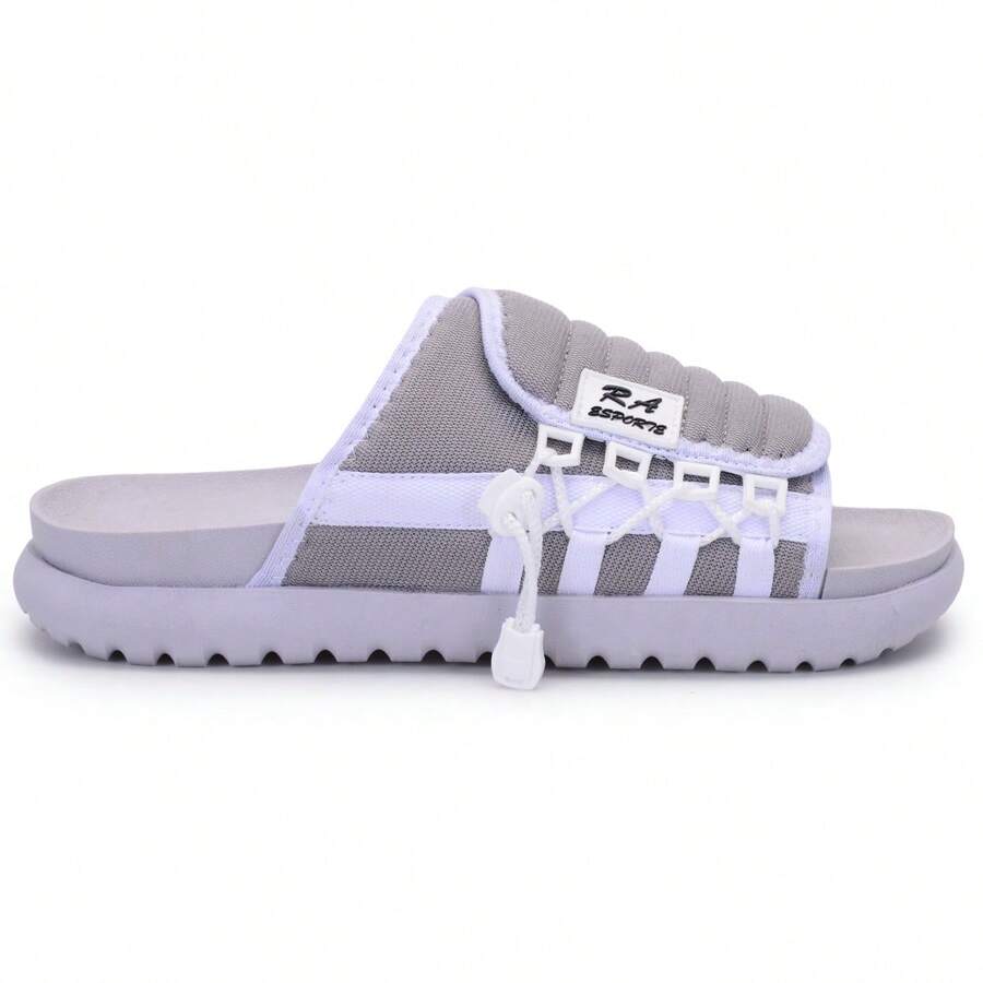Asuna 3.0 Casual Polyester Lace-Up Outdoor Slippers - Gray With White - View 1