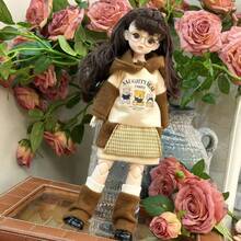 1个30厘米娃娃，6关节BJD娃娃，娃娃服装套装（含娃娃），休闲连衣裙，可更换配件 - 生日礼物、复活节礼物、万圣节礼物、圣诞节礼物，完美礼物 - 彩色 - 查看 33