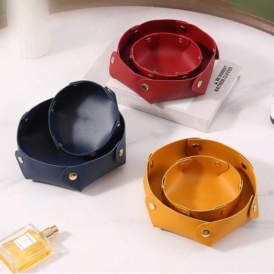 Caja de almacenamiento de escritorio pequeña y grande, soporte para llaves, organizador de maquillaje, joyas y entrada, bandeja de almacenamiento de joyas, decoración de habitación de maquillaje, decoración de habitación