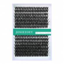 JOSIEZOEY Lash Clusters 40D+50D Individual Lashes 280pcs 0.07D 9-16mm Lash Extensions Cluster Lashes Thin Band Natural Cluster Eyelashes DIY Eyelashes Extension At Home(0.07D-9-16MM-Thin Band-Natutal) - 4+5D - 查看 6