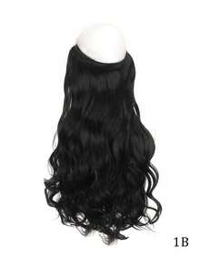 1pc Women's Lace Front Wig, Long Curly U-Part Wig, Synthetic Hair Extension - Multicolor - View 4