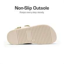 Girls Sandals Casual Open Toe Two Adjustable Strapped Sandals With Hook And Loop For Little Kid/Big Kid - 杏色 - 查看 4