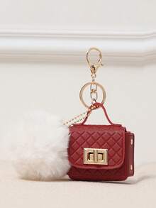 1 chiếc ví mini móc khóa đựng tai nghe, phụ kiện thời trang cho túi xách, móc chìa khóa xe hơi, ví đựng tiền xu, nhiều màu sắc để lựa chọn, thích hợp sử dụng hàng ngày, mùa thu/đông. - Nhiều màu - Xem 21