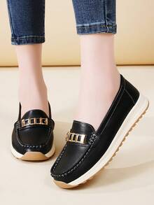 Giày lười đế mềm chống trơn trượt, thoải mái, phù hợp cho các bà mẹ. - màu đen - Xem 13