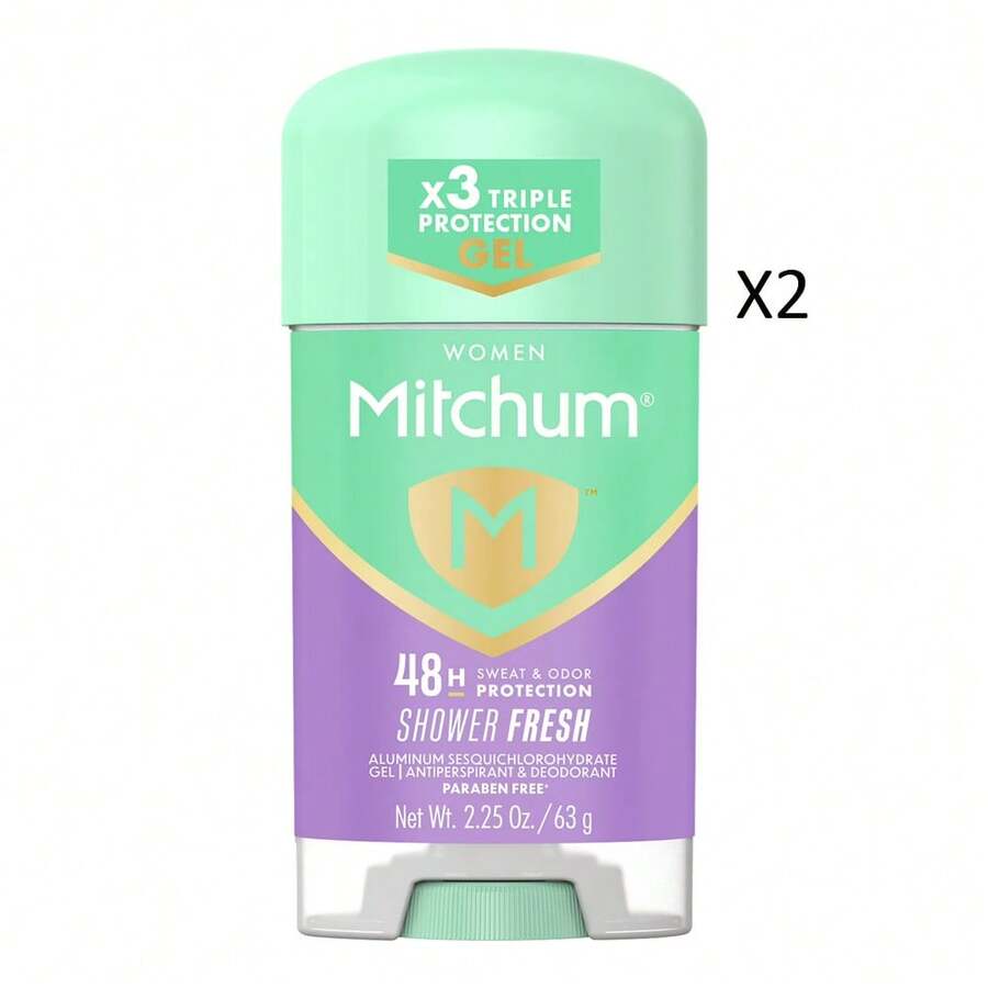 Mitchum Women Triple Odor Defense Antiperspirant And Deodorant Shower Fresh 2.7oz / 76g 2 Packs - Tươi mát sau khi tắm - Xem 1