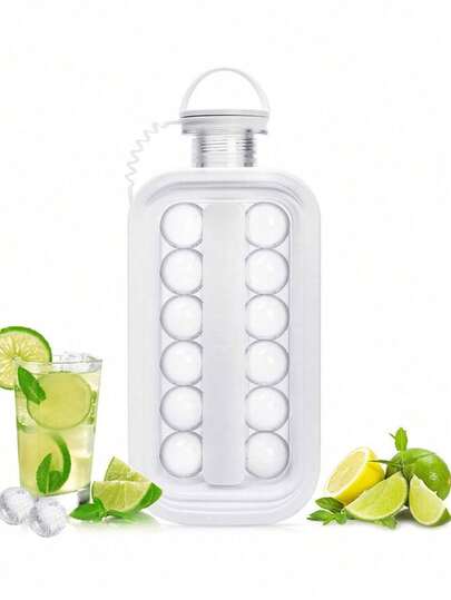 1pc Ice Cube Tray, Ice Ball Maker, Ice Cube Storage Box, Silicone Ice Cube Mold, Household Ice Cube Maker Tool For Hot Weather