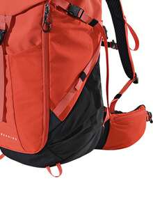 CAMEL CROWN Foldable Large Capacity Travel Backpack, Short Trip & Gym Storage Bag - Red Flame Orange - View 3